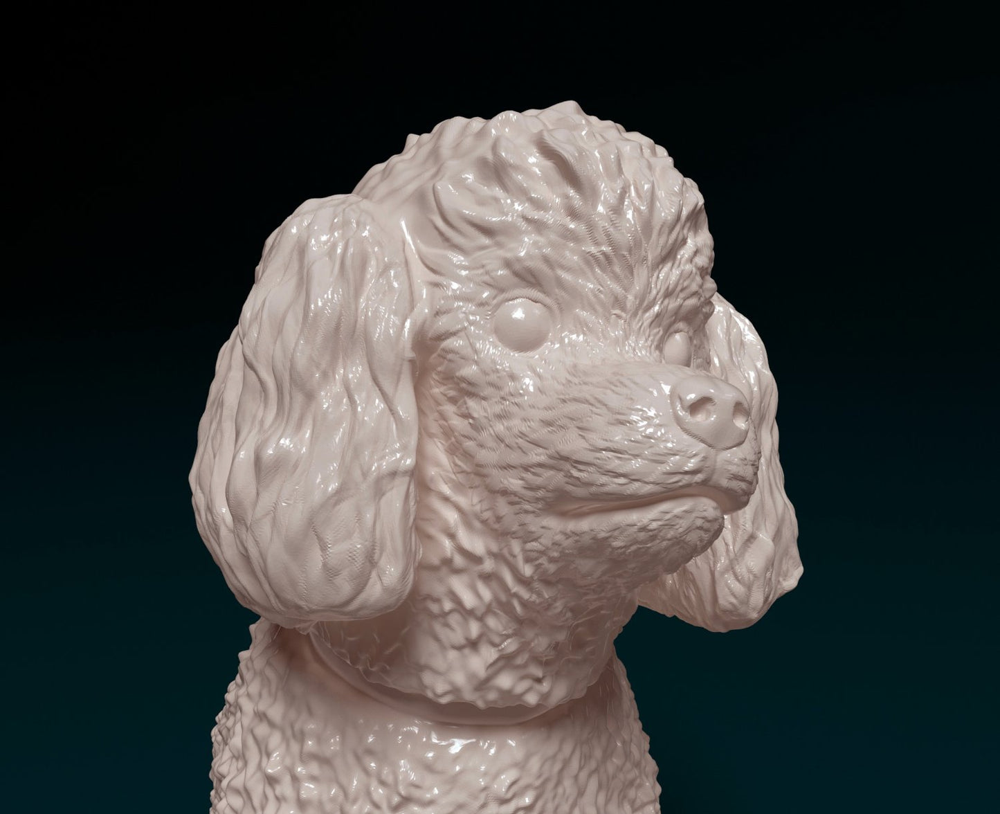 Toy poodle artist resin - white resin ready to prep / paint ALL SCALES