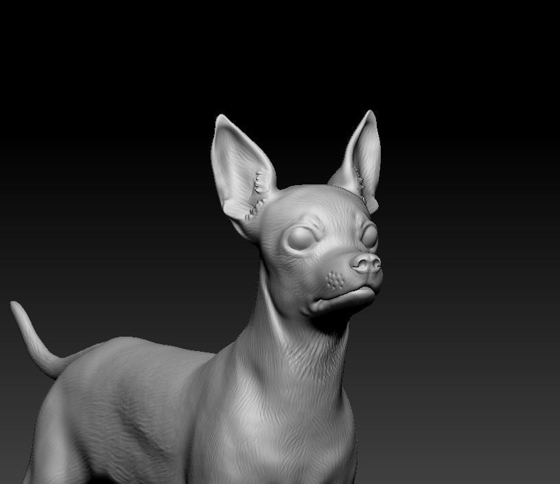 Toy terrier artist resin - white resin ready to prep / paint ALL SCALES