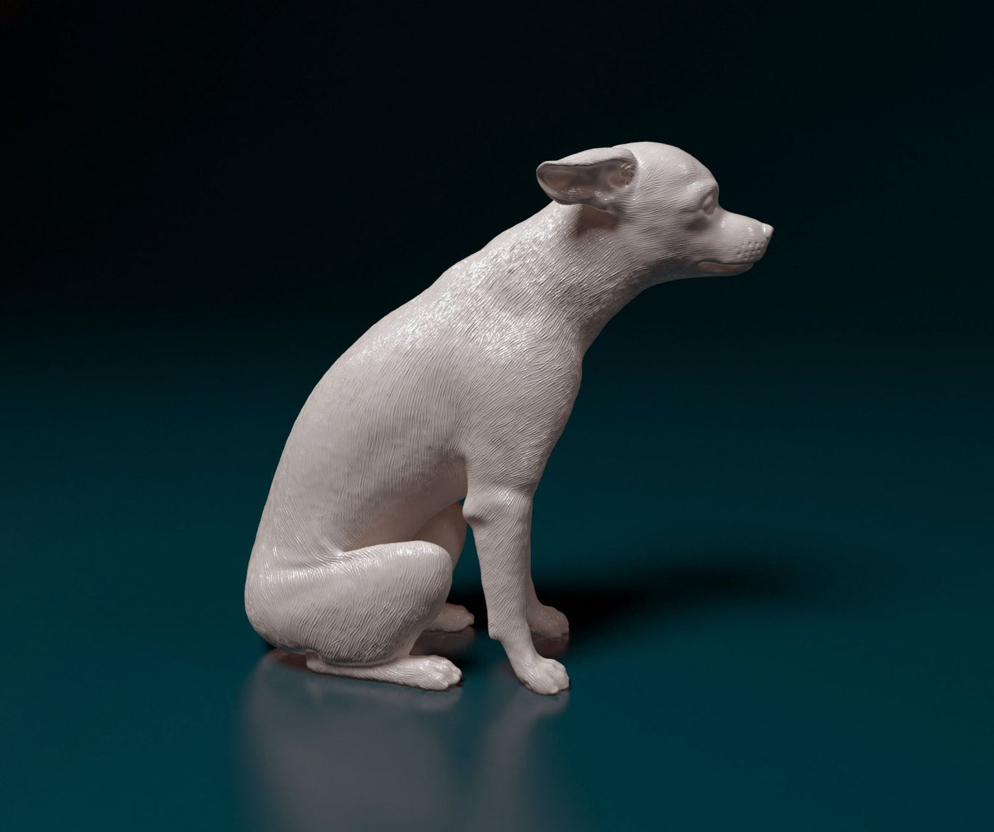 Toy terrier artist resin - white resin ready to prep / paint ALL SCALES