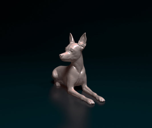 Toy terrier artist resin - white resin ready to prep / paint ALL SCALES