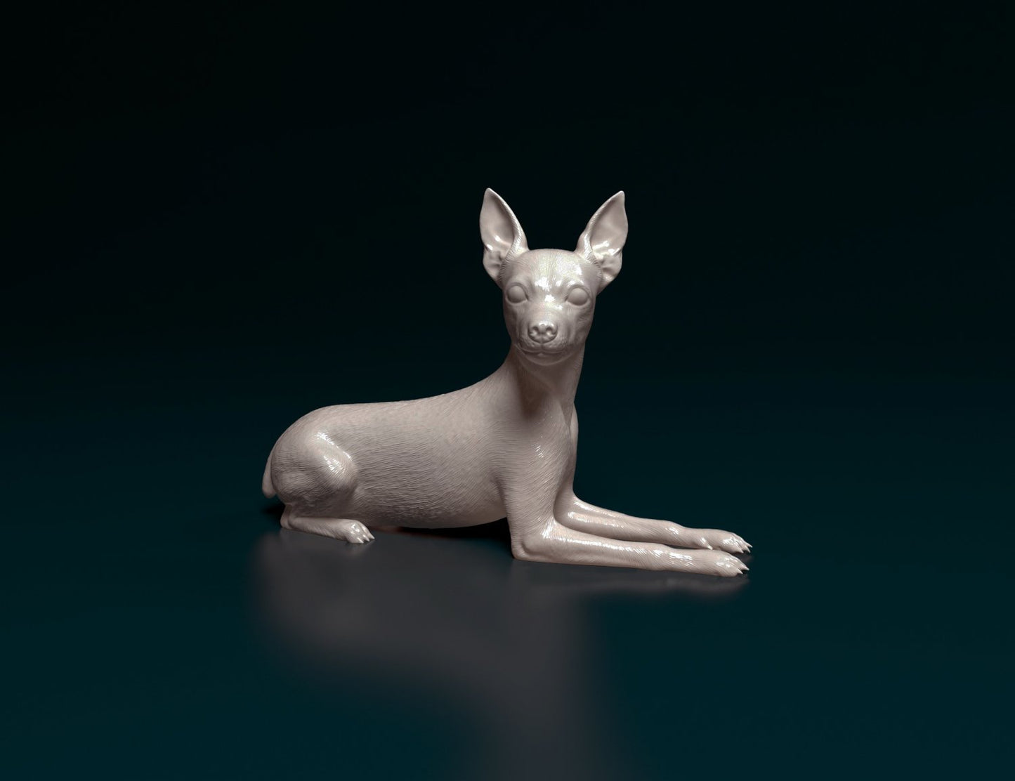 Toy terrier artist resin - white resin ready to prep / paint ALL SCALES