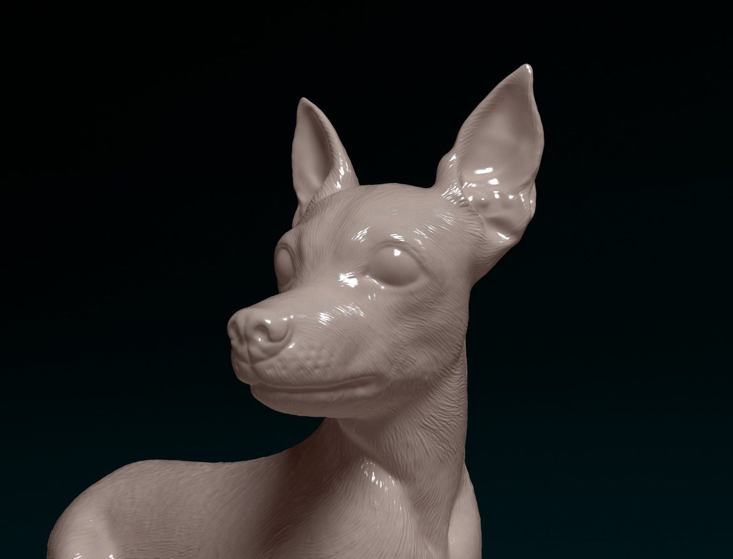 Toy terrier artist resin - white resin ready to prep / paint ALL SCALES