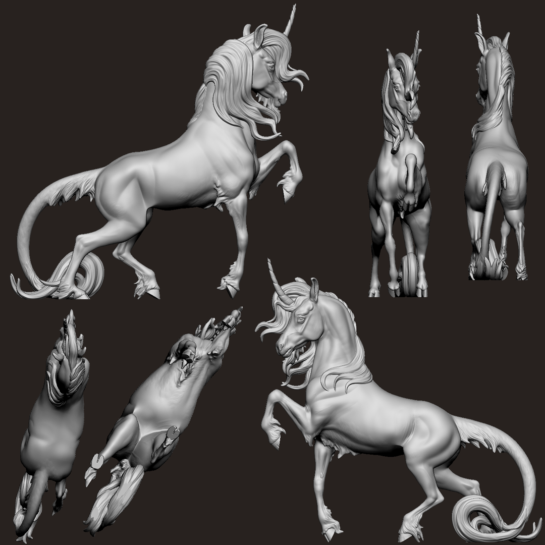 Prancing Unicorn - White resin - Ready to prep and paint