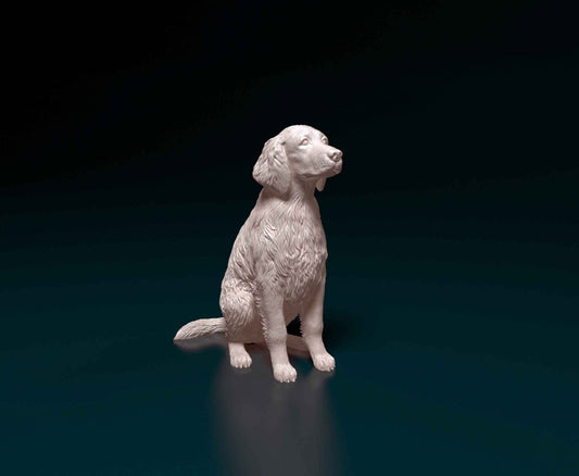Welsh springer spaniel artist resin - white resin ready to prep / paint ALL SCALES