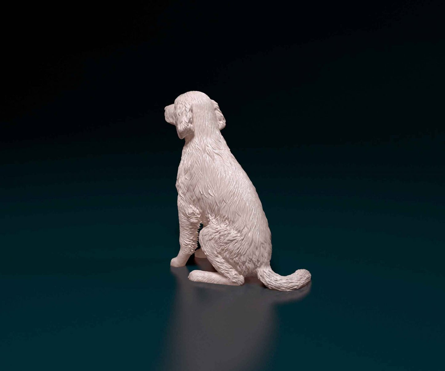 Welsh springer spaniel artist resin - white resin ready to prep / paint ALL SCALES