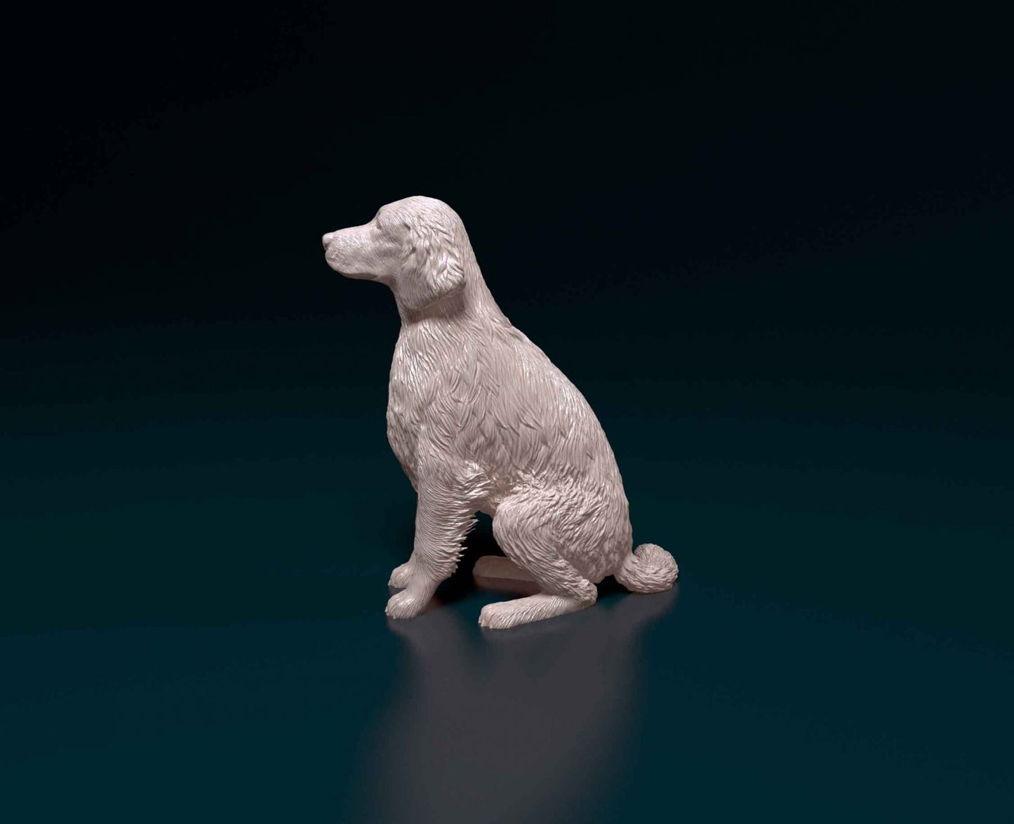 Welsh springer spaniel artist resin - white resin ready to prep / paint ALL SCALES