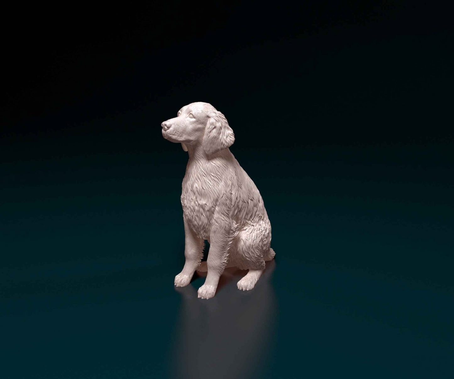Welsh springer spaniel artist resin - white resin ready to prep / paint ALL SCALES