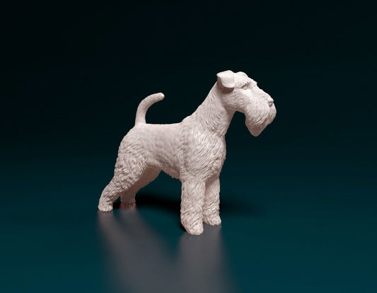 Welsh terrier artist resin - white resin ready to prep / paint ALL SCALES