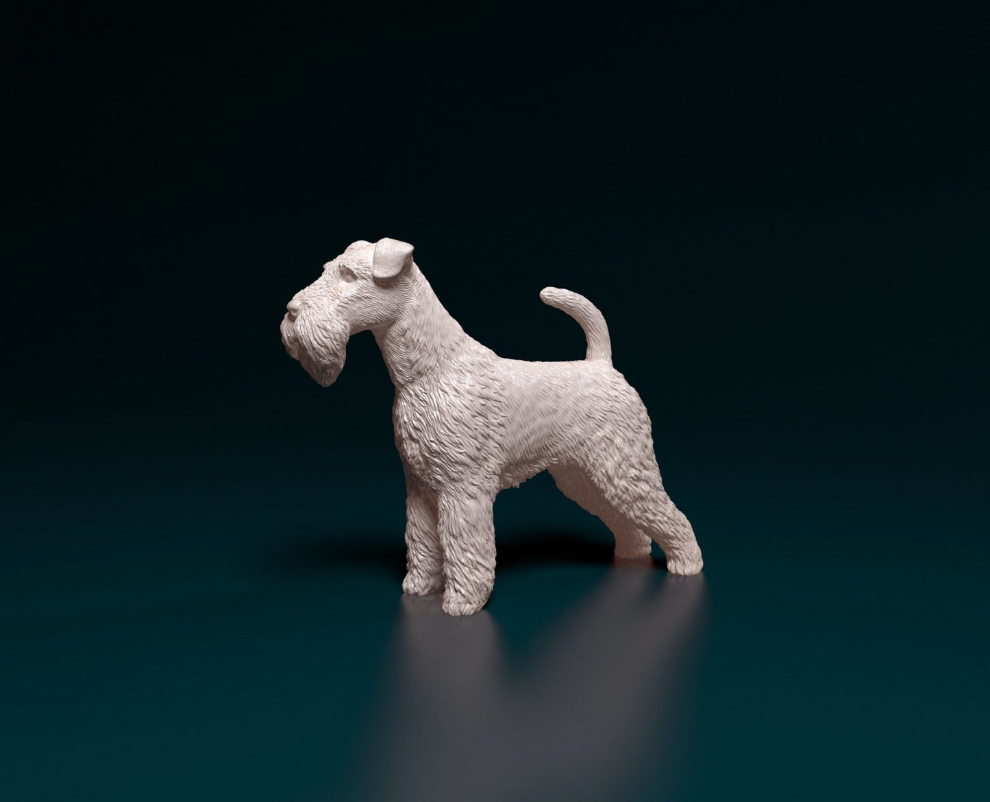 Welsh terrier artist resin - white resin ready to prep / paint ALL SCALES