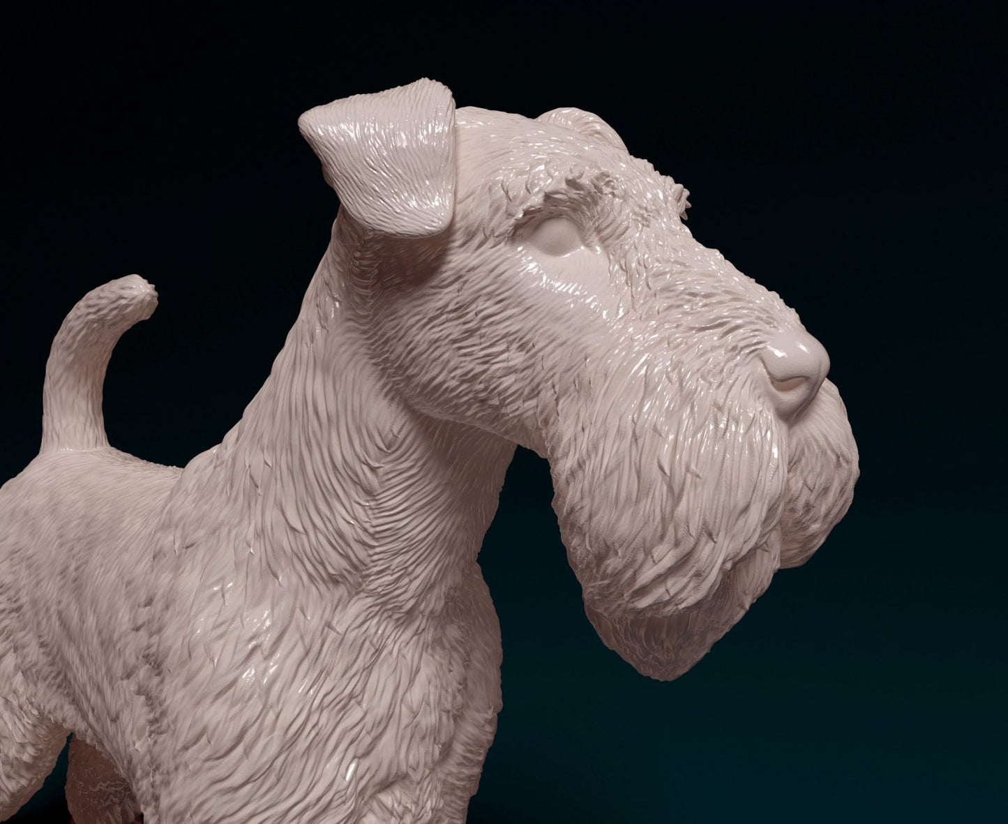 Welsh terrier artist resin - white resin ready to prep / paint ALL SCALES