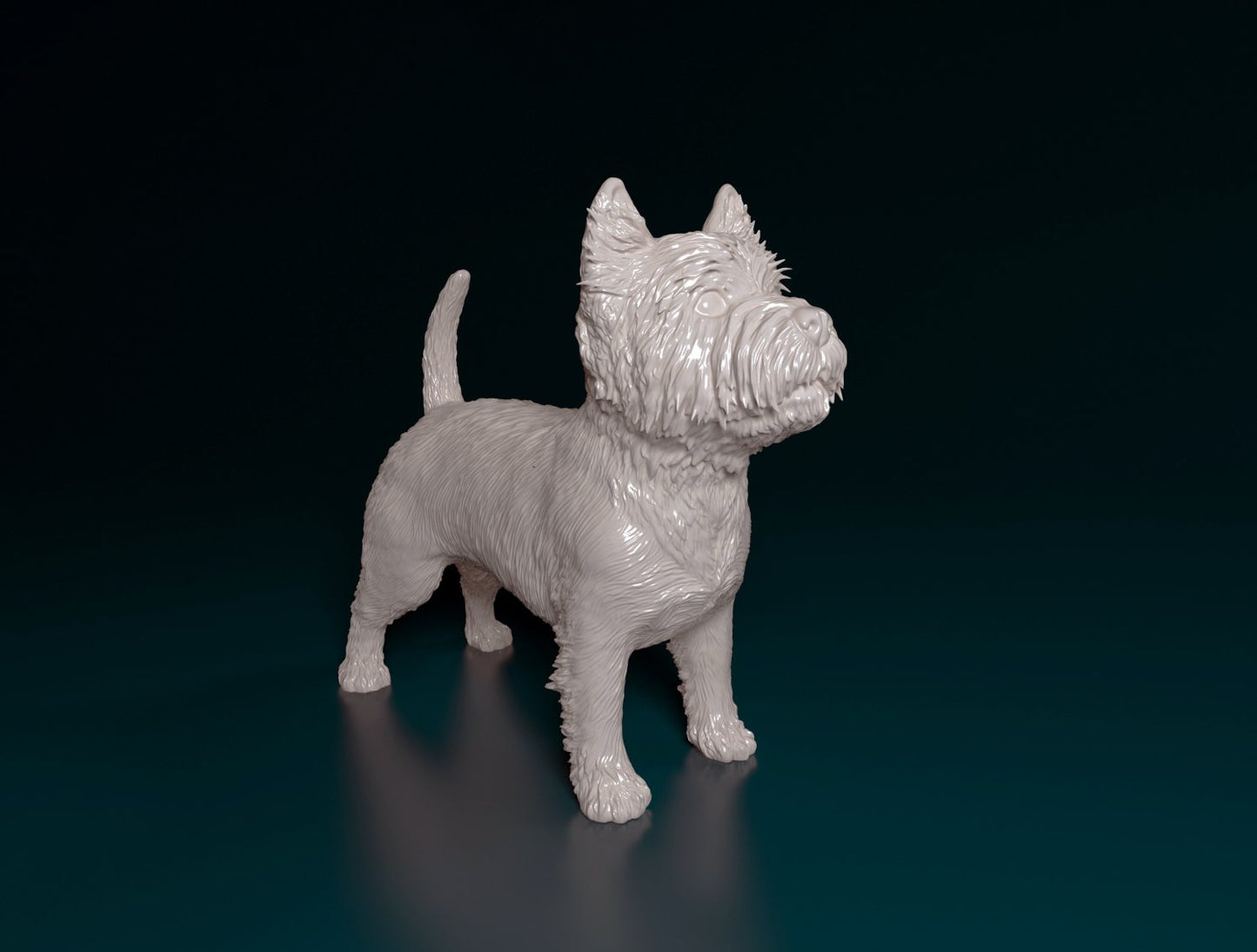 Westie west highland white artist resin - white resin ready to prep / paint ALL SCALES