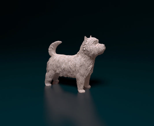 Westie west highland white artist resin - white resin ready to prep / paint ALL SCALES