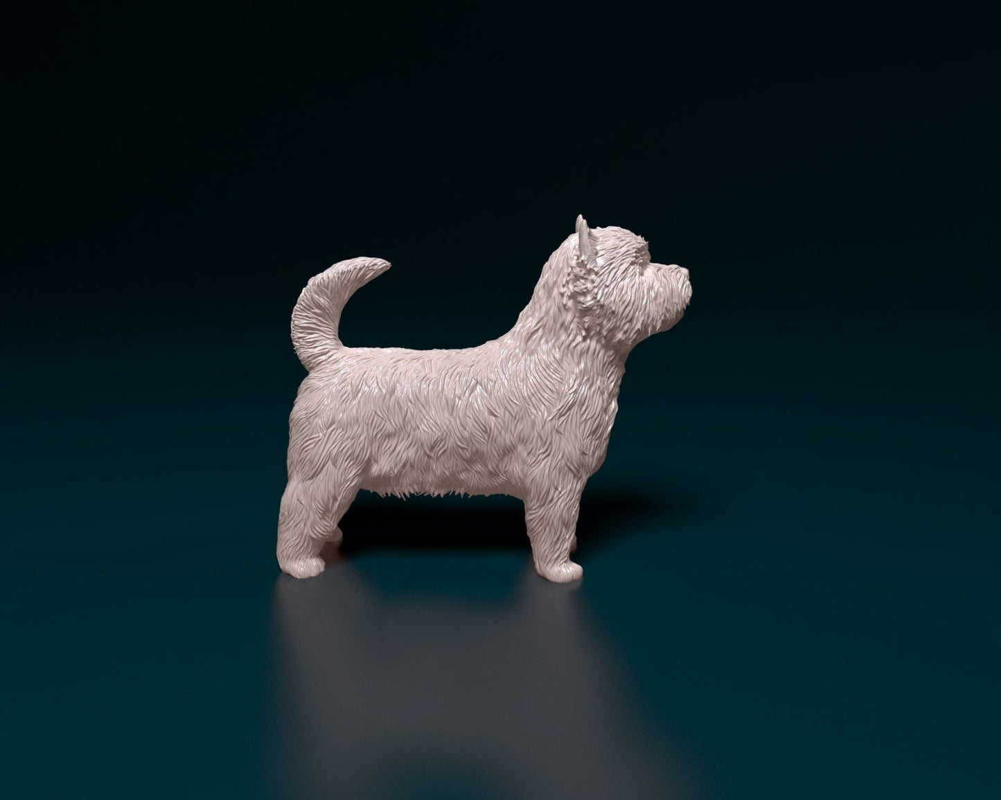 Westie west highland white artist resin - white resin ready to prep / paint ALL SCALES