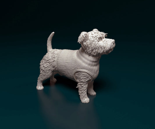 Westie west highland white artist resin - white resin ready to prep / paint ALL SCALES
