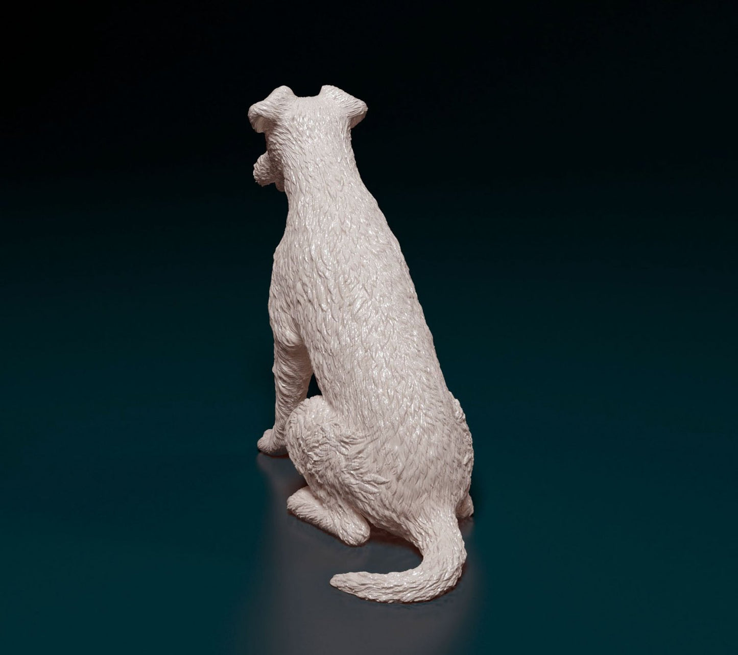 wire fox terrier artist resin - white resin ready to prep / paint ALL SCALES