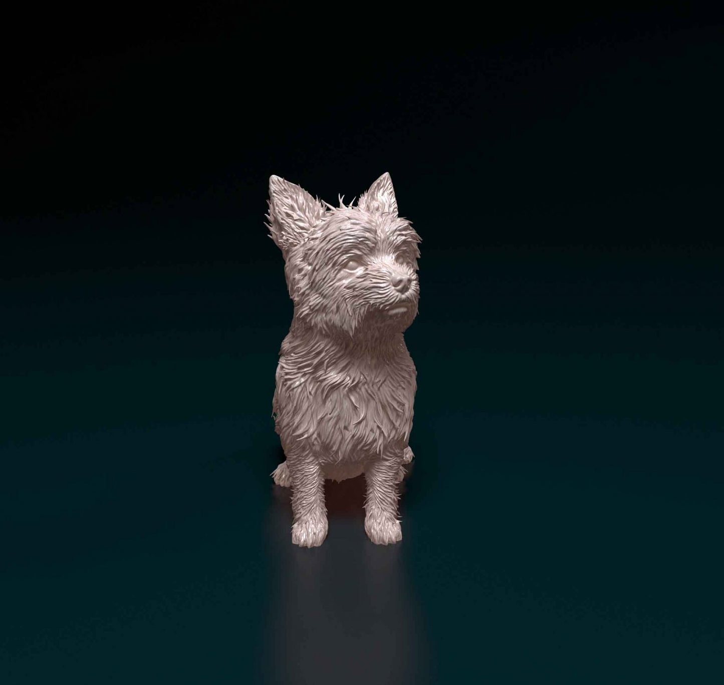 yorkshire terrier artist resin - white resin ready to prep / paint ALL SCALES