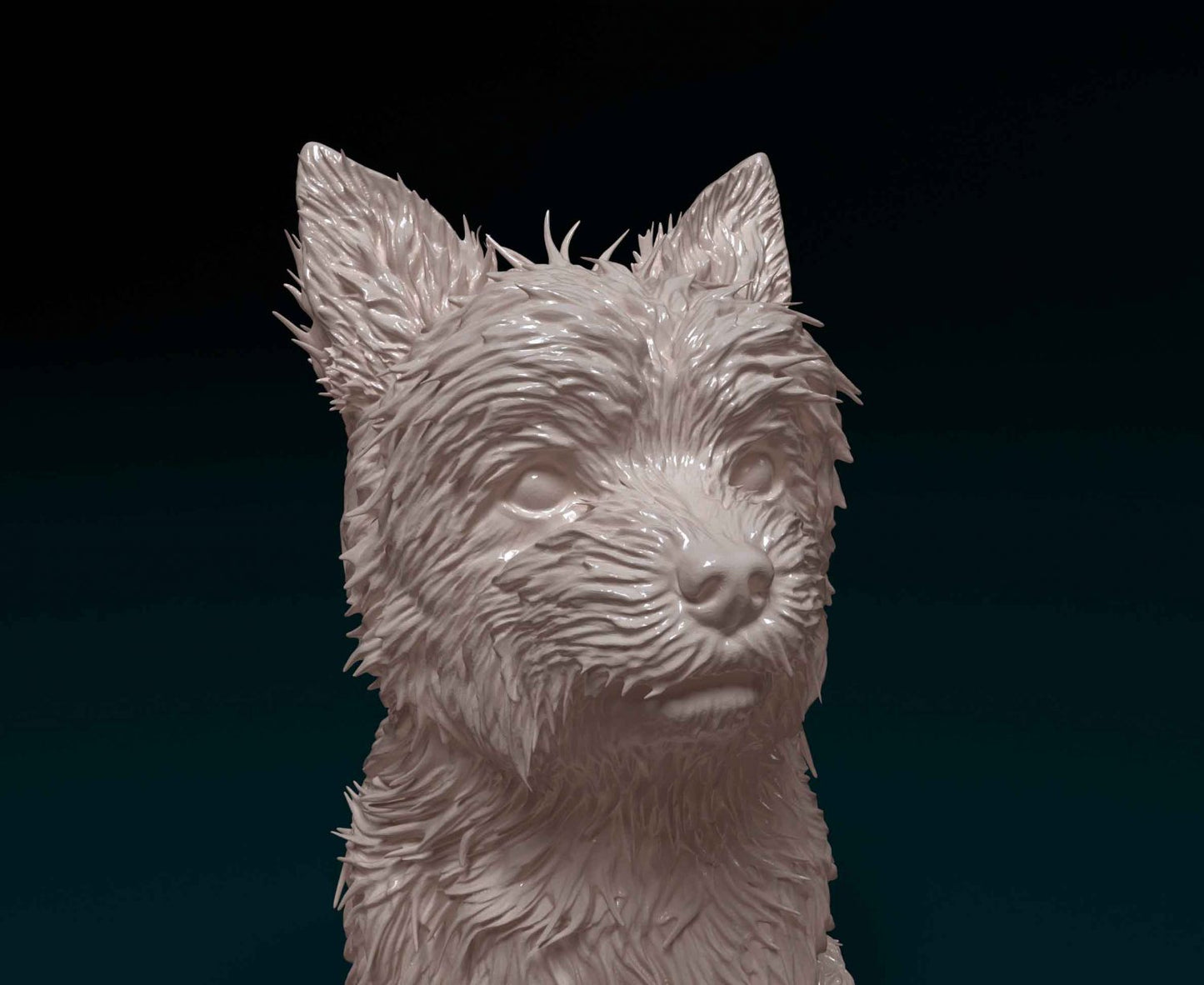 yorkshire terrier artist resin - white resin ready to prep / paint ALL SCALES