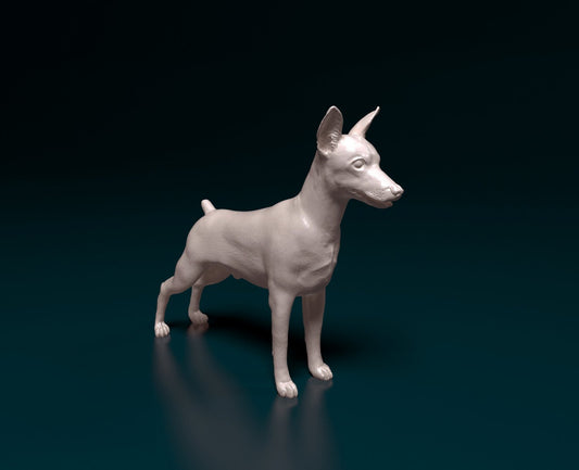 Minature Pinscher artist resin - white resin ready to prep / paint ALL SCALES