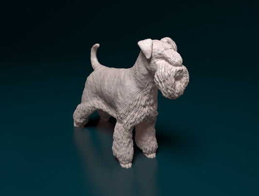 Miniature schnauzer  artist resin - white resin ready to prep / paint ALL SCALES