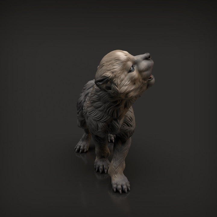 Wolf cub - White ready to paint