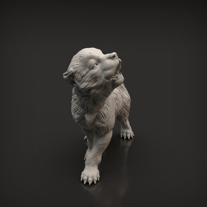 Wolf cub - White ready to paint