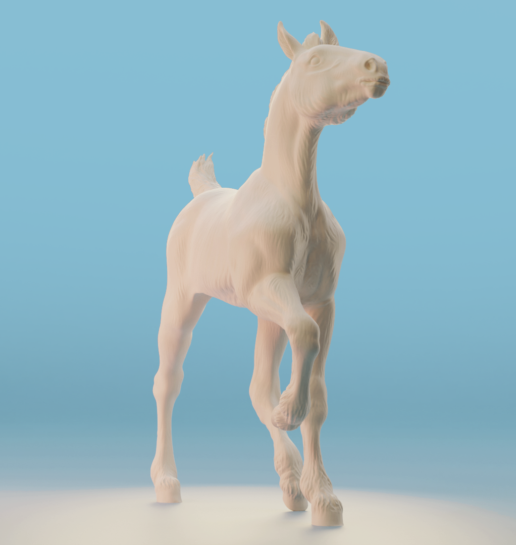 Epona playful shire foal - White resin ready to prep and paint  LTD EDITION