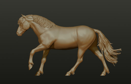 Running Pony  - White resin ready to prep / paint  LTD EDITION - Pre - Order