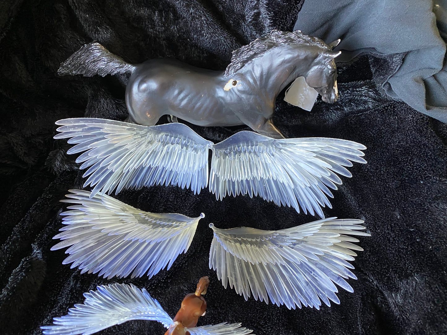 Resin Wings for Model Horse Breyer / resin custom - Clear ready to Paint