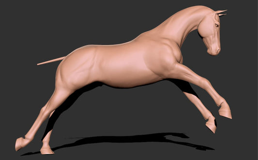 Horse base for customising - White resin ready to prep / paint