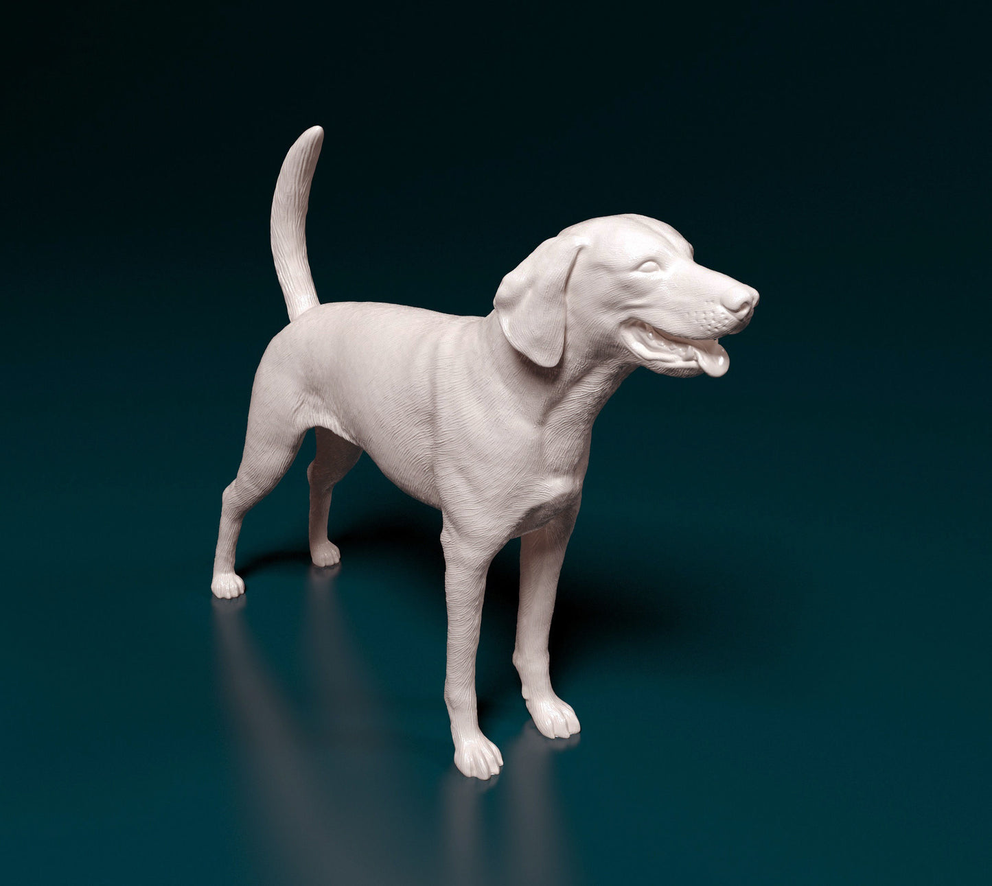 American foxhound - white ready to paint