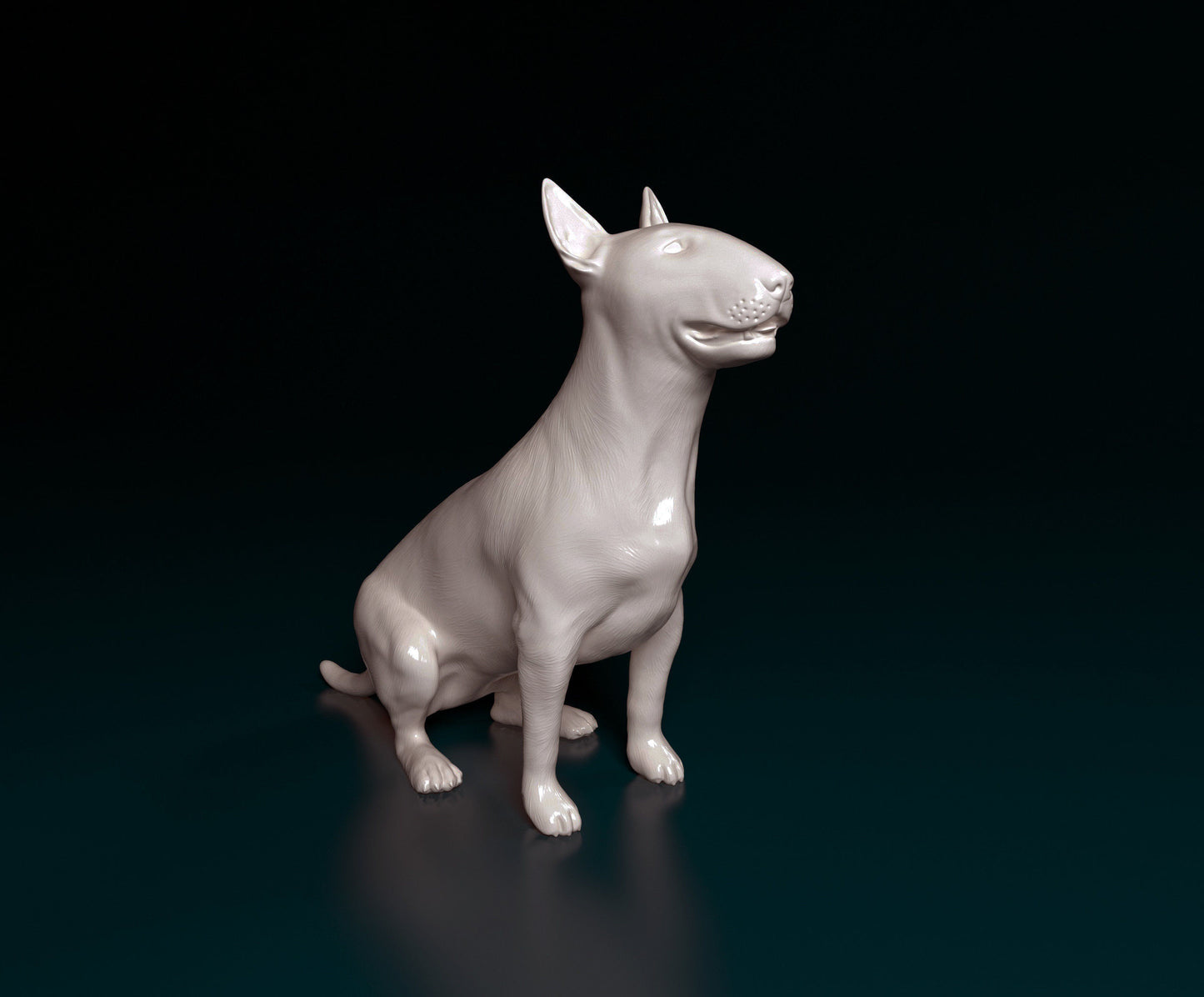 Bull terrier - white ready to paint