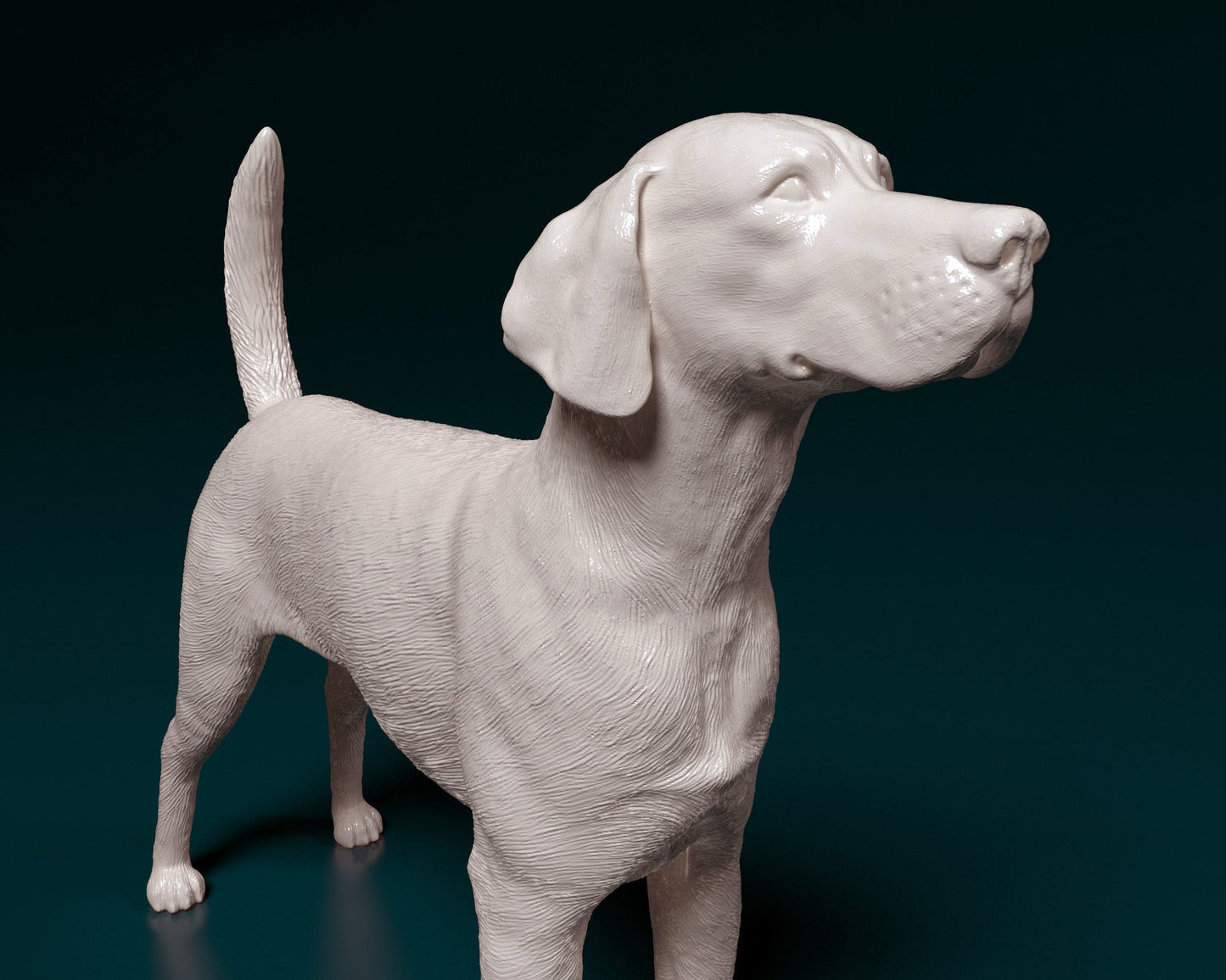 English foxhound - white ready to paint