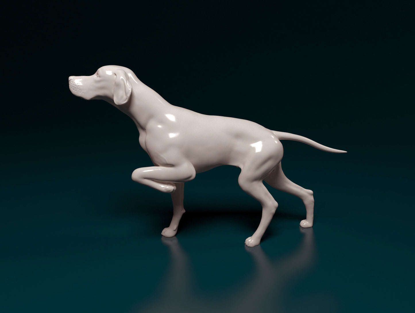 English Pointer - white ready to paint