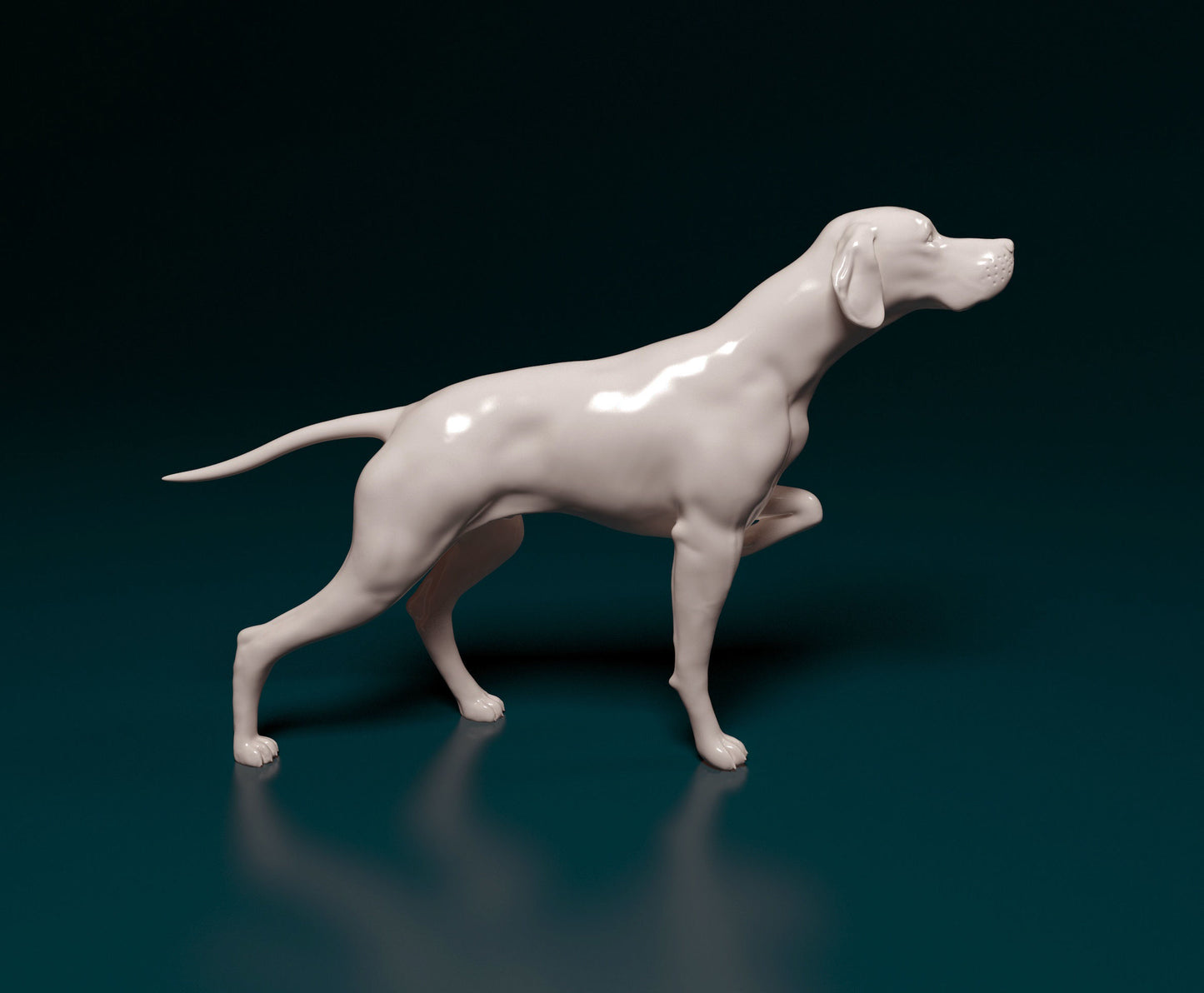 English Pointer - white ready to paint
