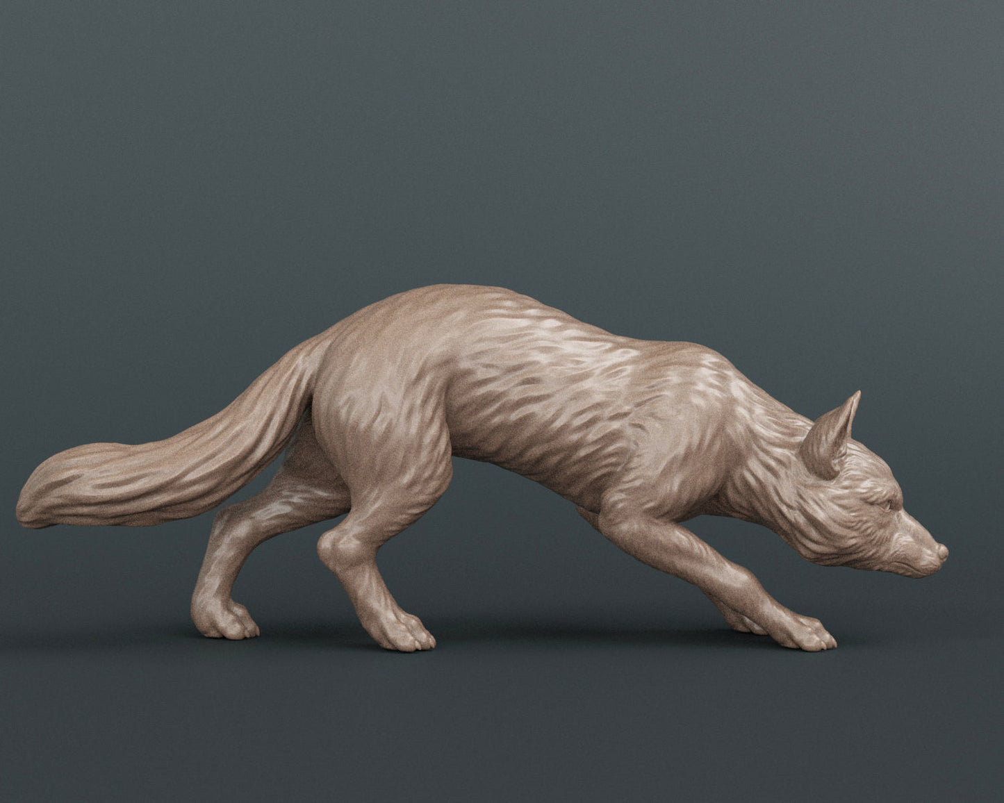 Hunting fox - white ready to paint