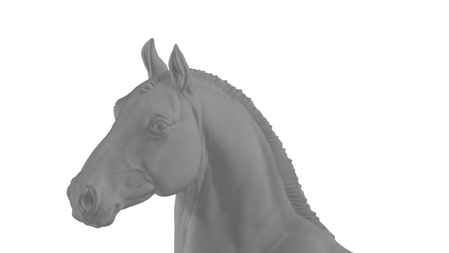 Classic scale Grade horse / Cob "Brutus" - White resin ready to paint - Pre - Order