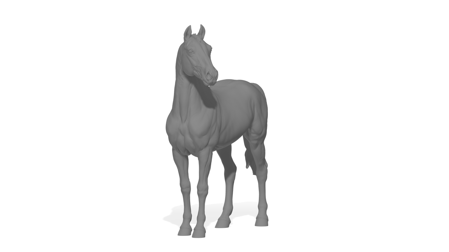 Classic scale Grade horse / Cob "Brutus" - White resin ready to paint - Pre - Order