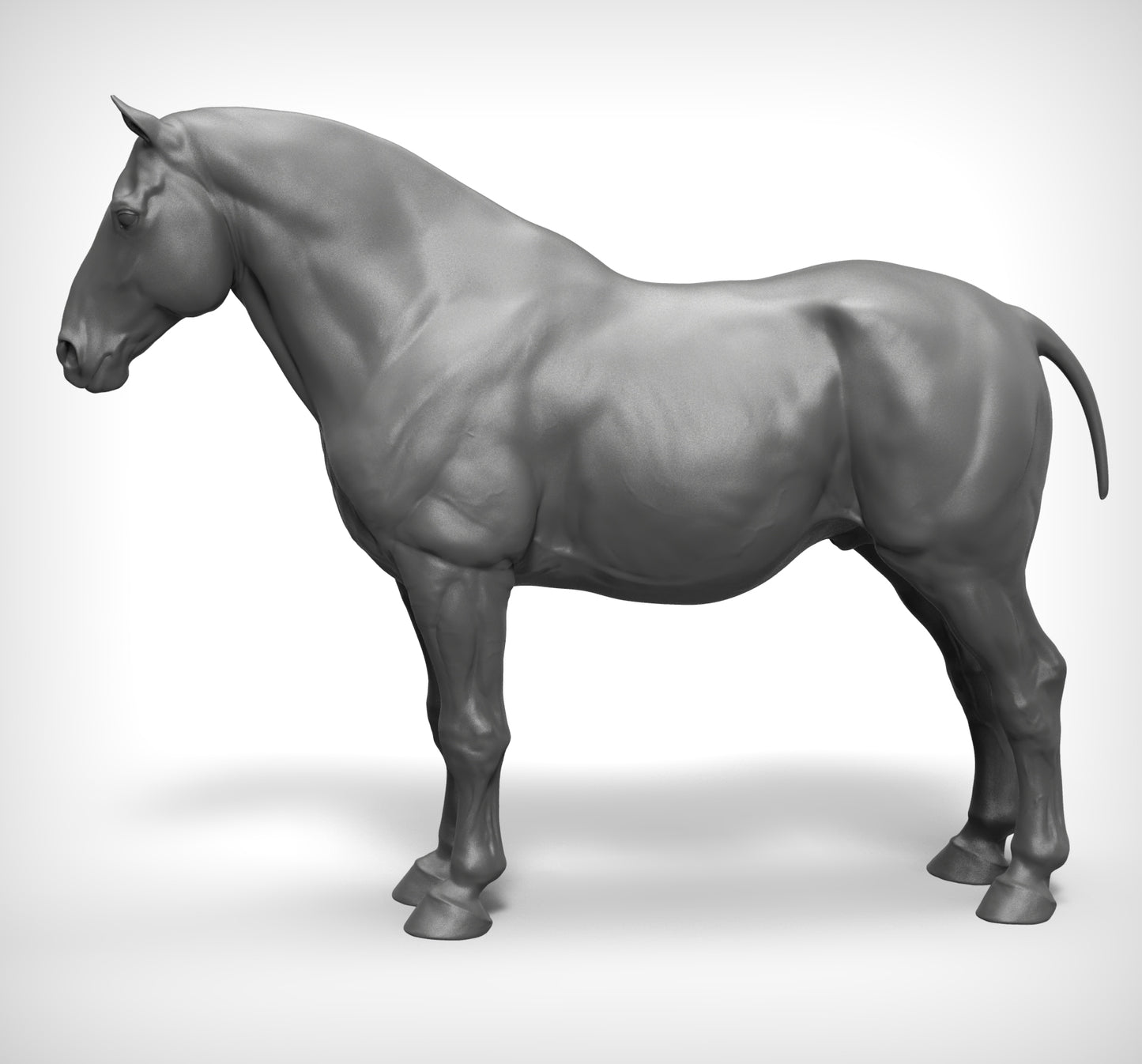 Heavy horse stallion Base - White resin ready to prep / paint   - Pre - Order