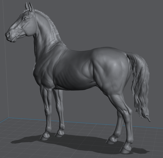 Grade horse / Cob - White resin ready to paint