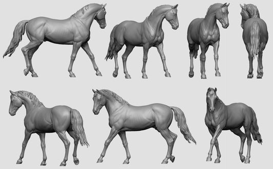 Walking horse - White resin ready to prep / paint  LTD EDITION - Pre - Order