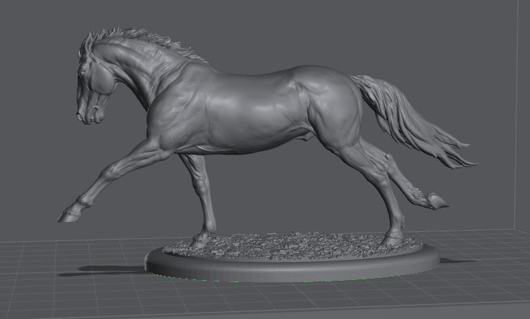 Renegade running stallion - White resin ready to paint - Pre - Order