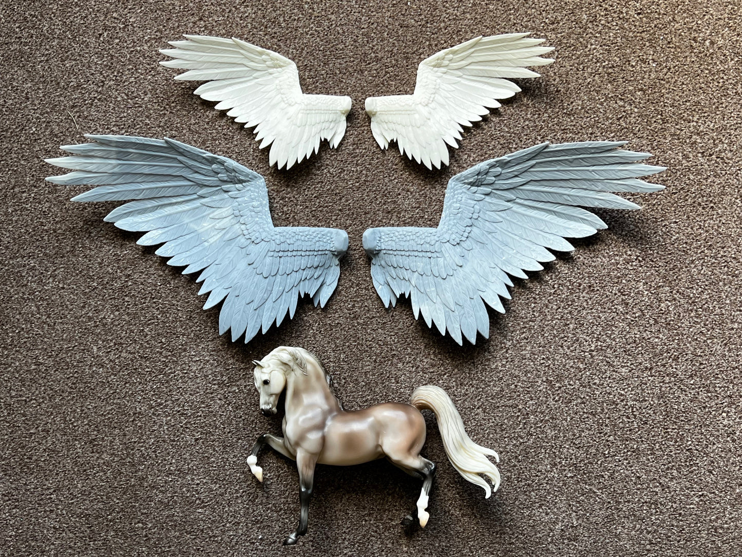 Angel Resin Wings for Model Horse Breyer / resin custom - White ready to Paint