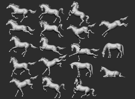 Choose your own resin horse - 18 poses - any scale