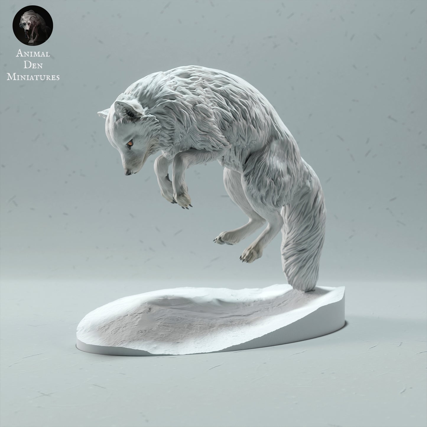 Arctic Hunting fox - white ready to paint
