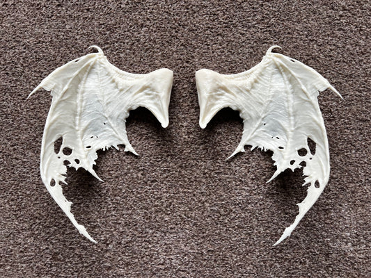 Bat Resin Wings for Model Horse Breyer / resin custom - White ready to Paint