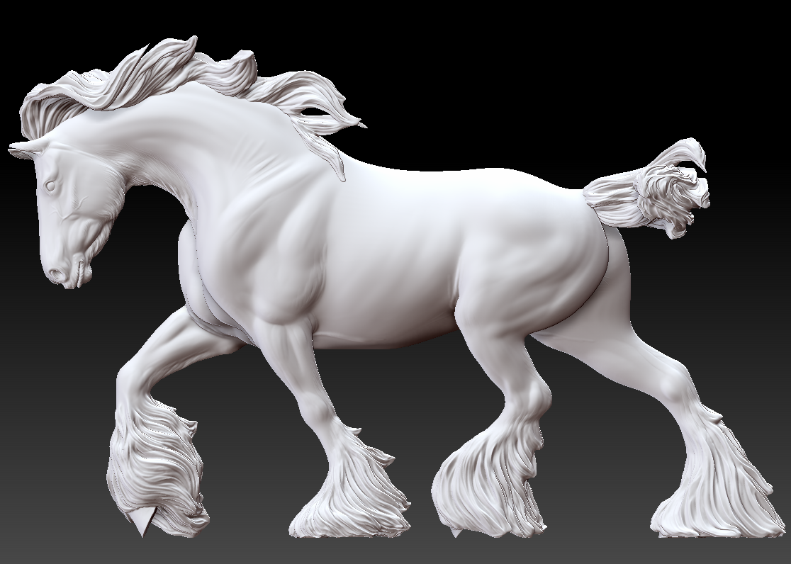 Boudicca pulling shire mare - White resin ready to prep / paint  LTD EDITION - Pre - Order