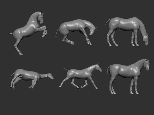 Choose your own pose resin horse - white ready to hair and paint