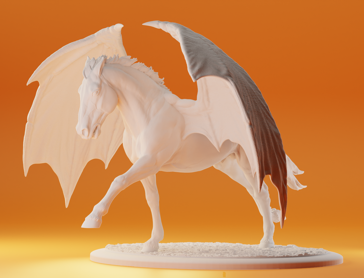 Death Eater - running stallion - White resin ready to paint - Pre - Order