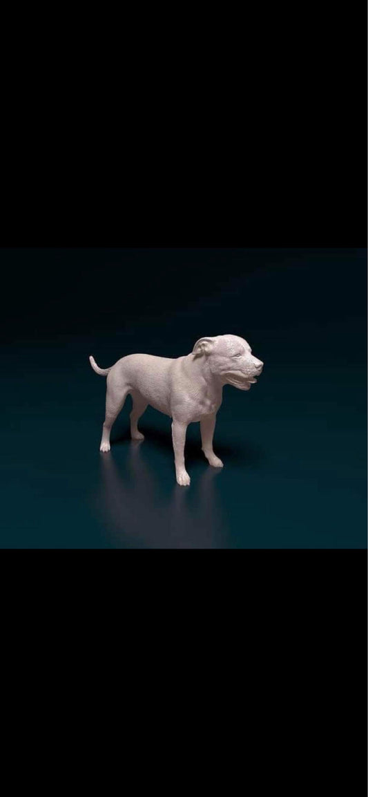 Staff terrier - white ready to paint