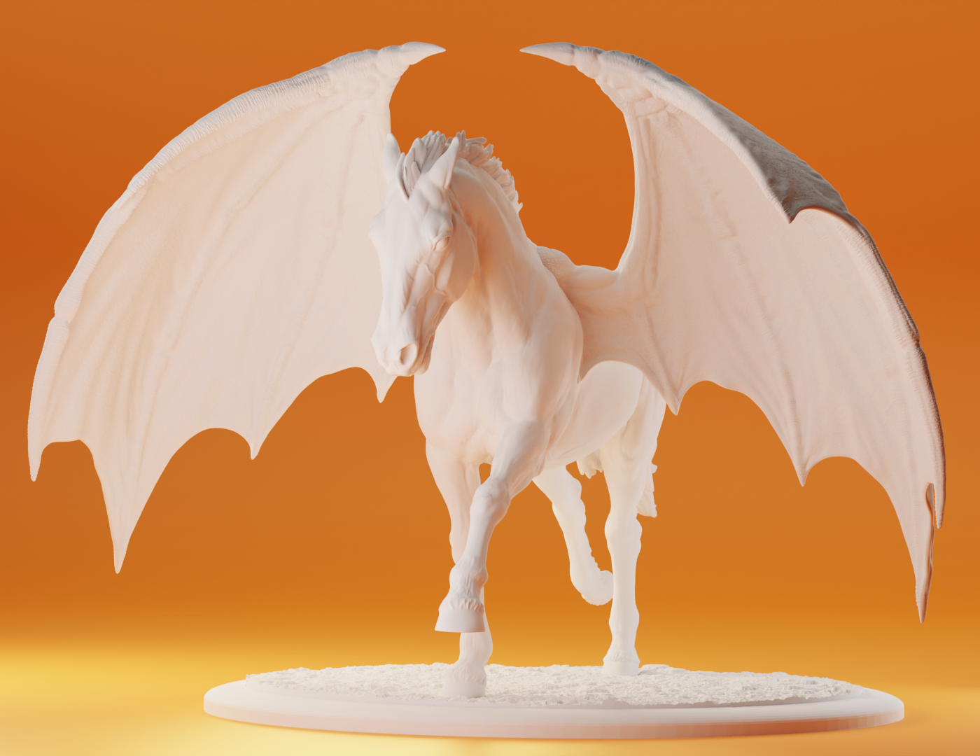 Death Eater - running stallion - White resin ready to paint - Pre - Order